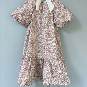 COPY - Zara High Fashion Girls Floral Pouf-Sleeved Flair Dress | Size 10